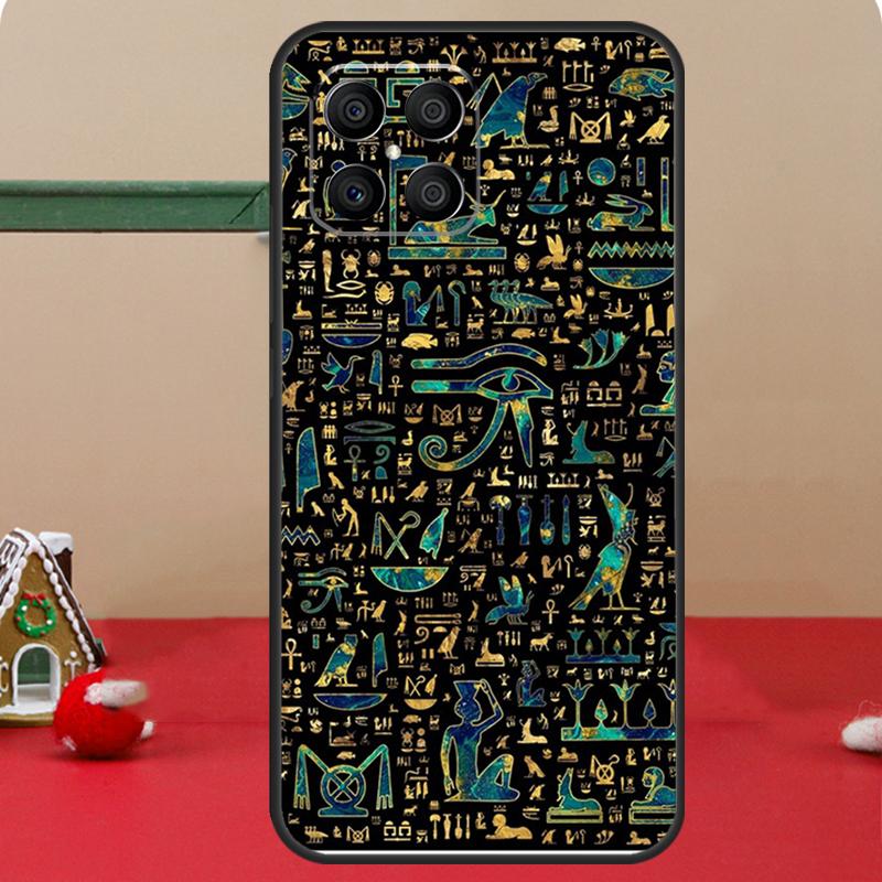 

Древнеегипетский иероглифический чехол для Honor Magic 8 5 6 7 Lite Honor 400 Pro 200 70 90 X8c X8b X9a X9b X9c X9d Win Cover Honor X9d