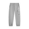 Li Ning Wade Series Solid Color Mid Waist Drawstring Breathable Versatile Cuffed Sports Pants Men Pants Geological-Gray AYKV019-4