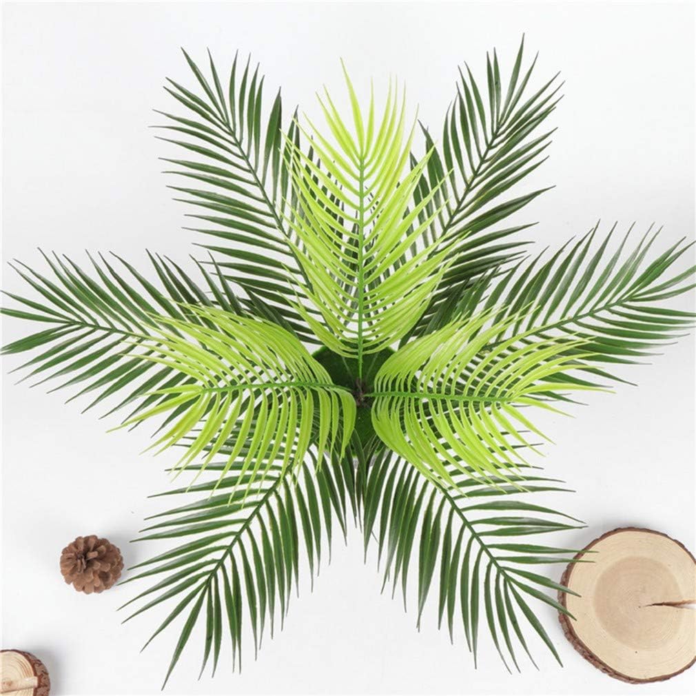 Artificial Palm Plants,Faux Plastic Palm Leaves Decor for Outdoor Indoor Garden,DIY Party Wedding Decoration Planter Filler