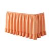 Table Skirt with Hook and Loop Fastening, Plaid Ruffle Design for Wedding Party Hotel Decoration