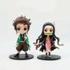 Demon Slayer Kimetsu No Yaiba Cute Kawaii Q Posket Figure Nezuko Tanjirou Zenitsu Shinobu Giyuu PVC Desktop Ornaments Model Toys