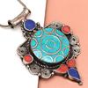 Handmade Tibetan Silver Gemstone Turquoise Red Coral Nepali Necklace Jewelry