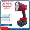 Battery Powered 18V LED Work Light Headlamp Portable for Outdoor Camping and Engineering Inspection Adjustable Angle