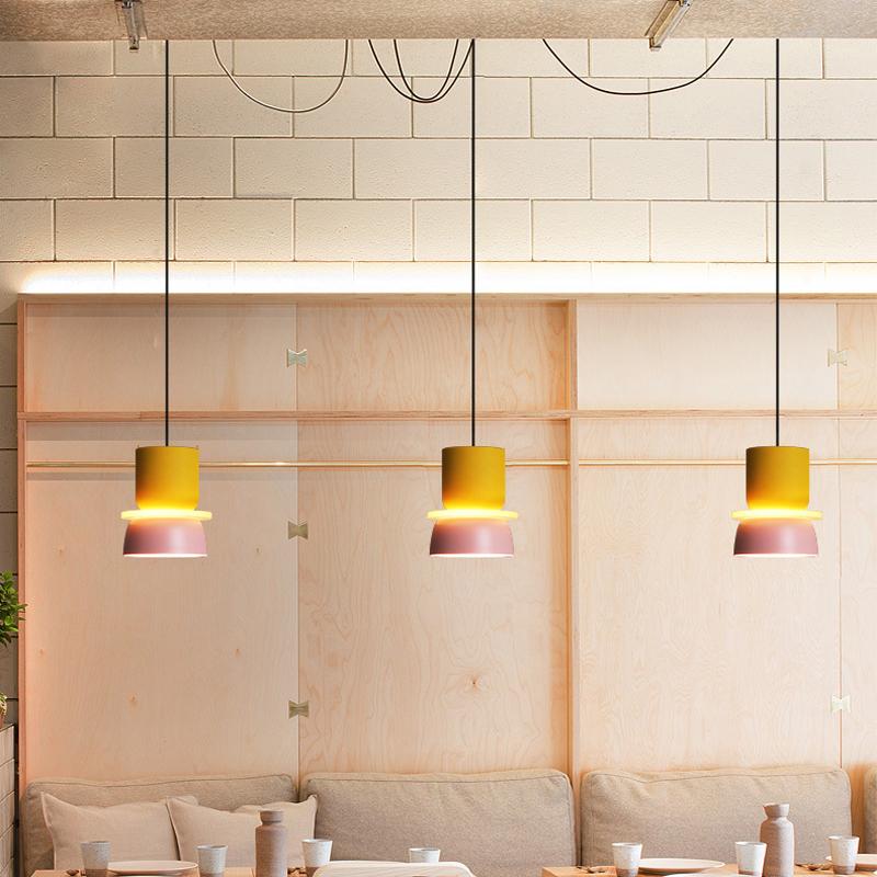 Modern Minimalist Macaron Pendant Light Led Hanging Living Room Study Bar Dining Room Bedside Bedroom Indoor Lighting Decor Lamp