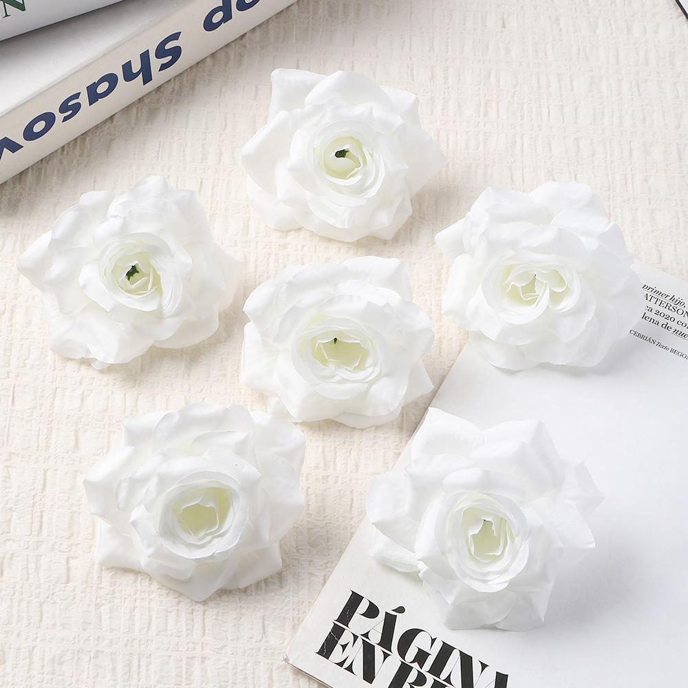 Rose Hair Accessory 9cm Artificial Flower Hair Clip Flower Brooch Bride's Headwear for Party Garden Home Decoration Wedding Deco