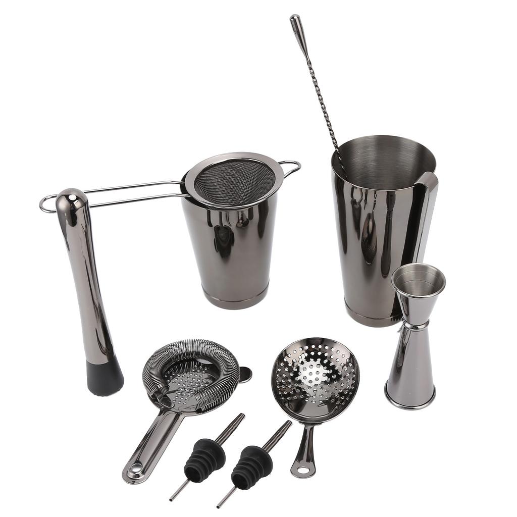 11PCSCelsiusSet Cocktail Shaker Set Bartender Kit Cocktail Strainer Stainless Steel Barware for Home Party