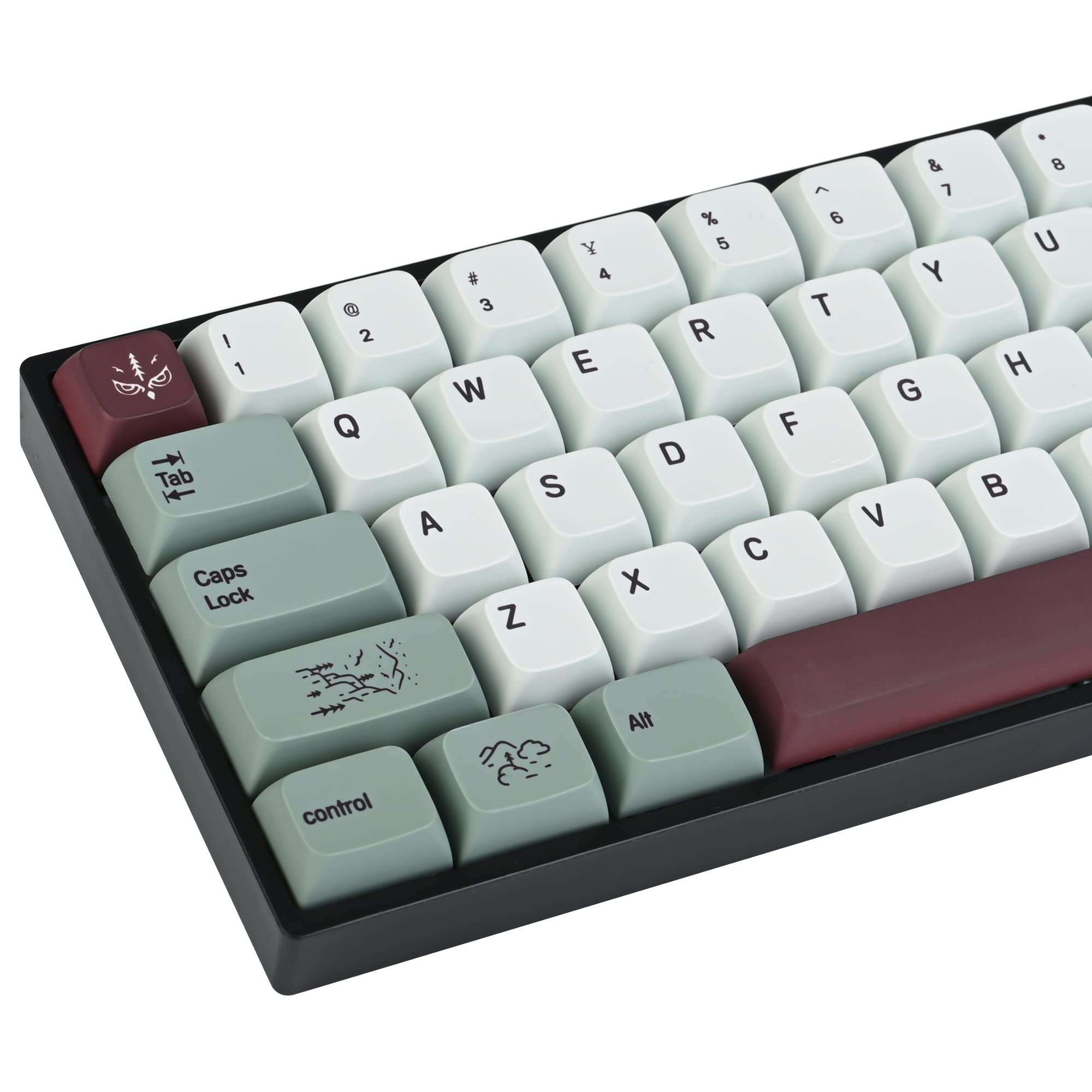 

XDA Profile PBT Keycaps 141 Keys Custom Gaming Keycaps ANSI US and Cherry Gateron MX Switch Mechanical Keyboard 60%, Dye-Sublimation (misty)