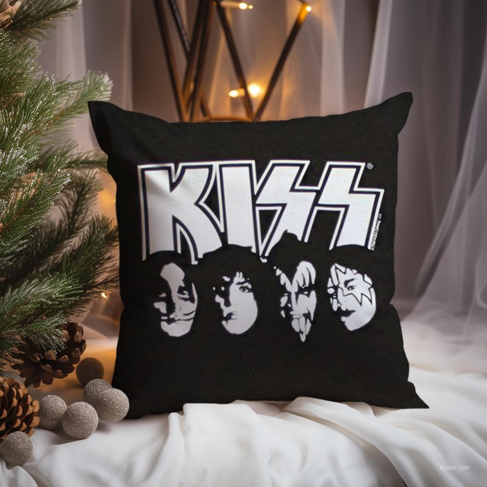Rock K-Kiss Band Music Cushion Cover Premium Comfort Reversible Pillow Cove -Two in One Design for Any Room & Car Interior
