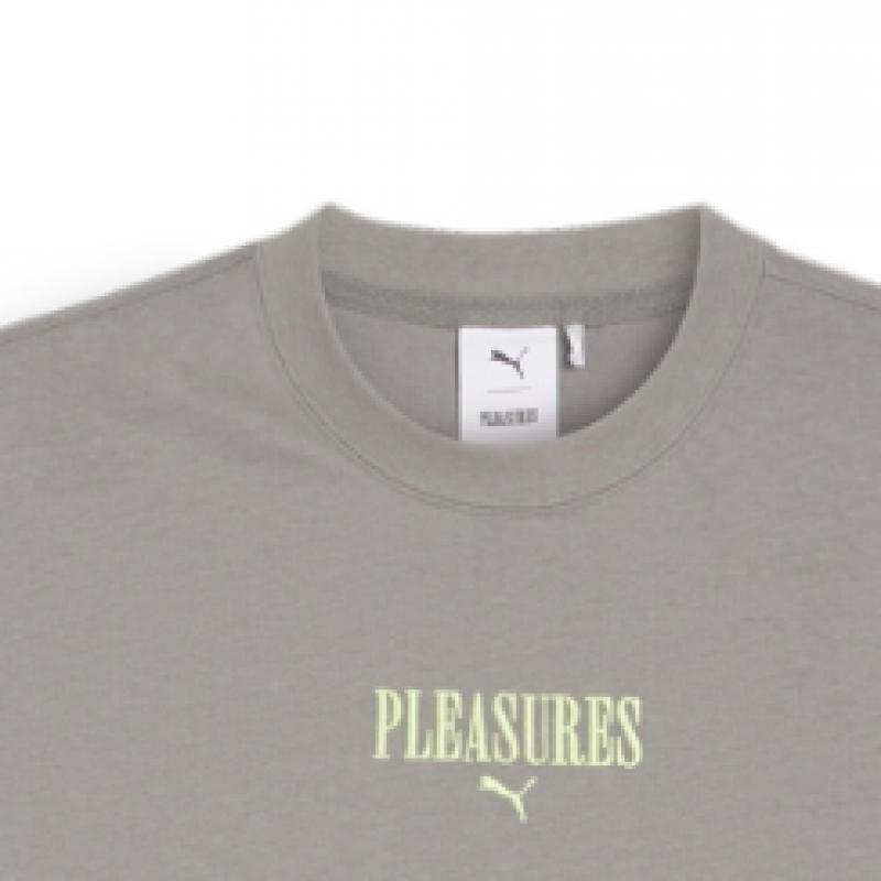 Puma Puma X Pleasures Graphic Short Sleeve Tee   Stormy Slate 624096 62