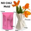 Nordic Striped Donut Cylindrical Vase Epoxy Resin Silicone Mold Circular Ring Donut Vase Concrete Cement Gypsum Silicone Mold
