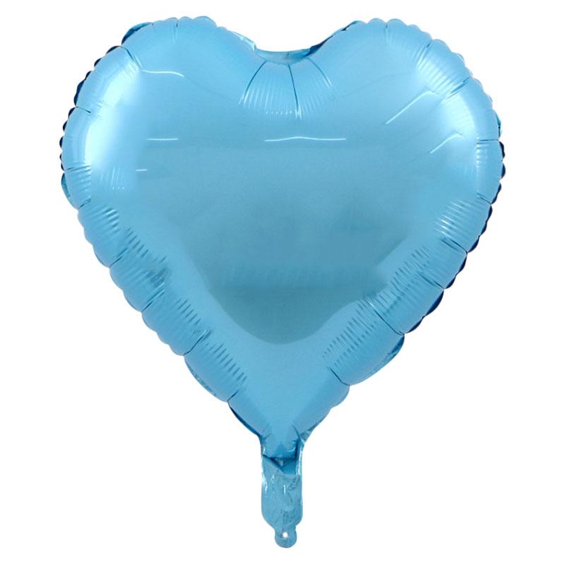 8-Inch Pure Color Heart-aped Aluminum Foil Balloons Baby First Birthday Decoration Children's Birthday Par Scene Decoration