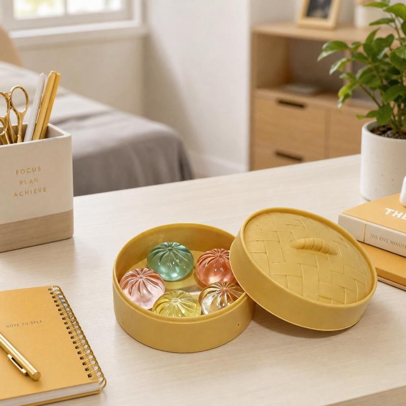 5 Stück Mini-Knödel mit Dampfgarer Brötchen Knetbare Spielzeuge Set Weich Stressabbau Squishy Fidget Sensorisches Spielzeug Party Mitgebsel Geschenk