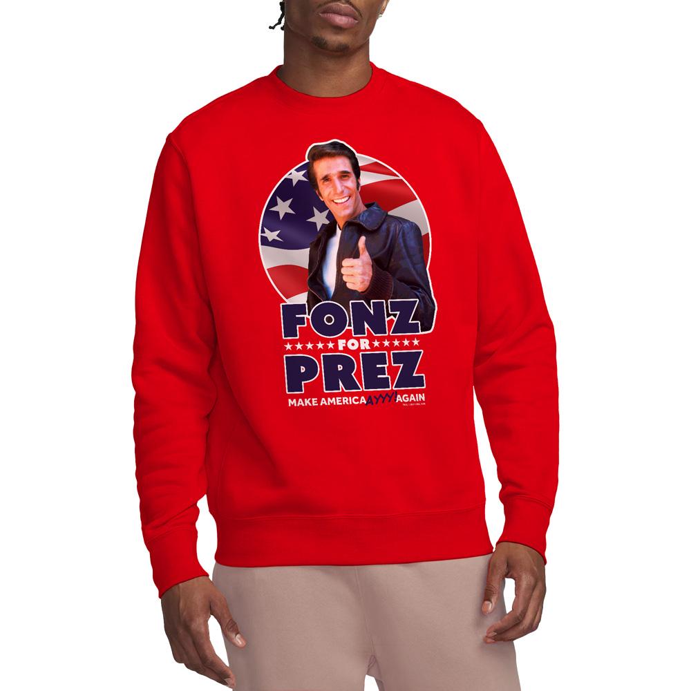 Happy Days Unisex Adult Fonz for Prez Sweatshirt
