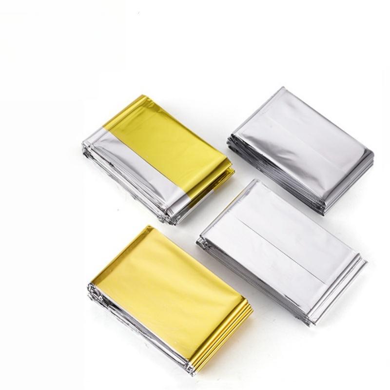 1/5Pcs Outdoor Emergency Gold-Sliver Survival Blanket First Aid Rescue Curtain Foil Thermal Windproof Waterproof Blanket