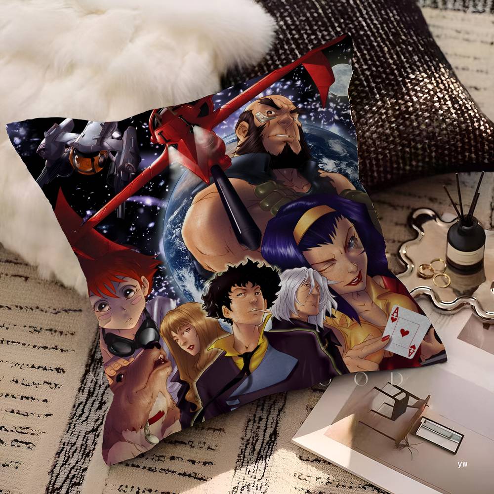 Anime C-Cowboy B-Bebop Cushion Cover Inches Farmhouse Decor Home Throw Pillow Covers For Couch Decorations