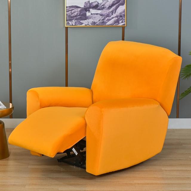 Culoare solidă, catifea moale, elastică, pentru băiat leneș, husă pentru scaune pentru scaune reclinabile, pentru acasă