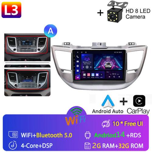 Fortress Voice Wireless CarPlay Android Auto Radio for Hyundai IX35 Tucson 3 2015 - 2018 4G Car Multimedia GPS 2din