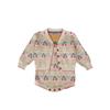 Adorable Cherry Pattern Knitted Baby Girl Jacket And Romper Set For Autumn 2023