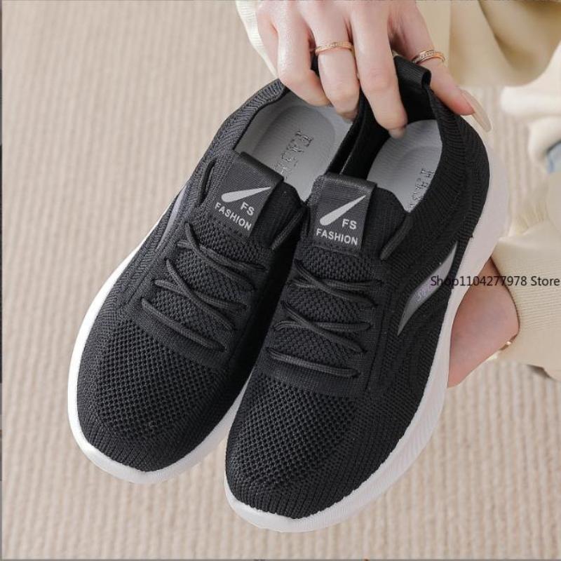Fashion Spring White Casual Shoes Breathable Non-slip Walking Sneakers Women Shoes Outdoor 2025 Comfortable Fashion Lace Up Running Shoe
