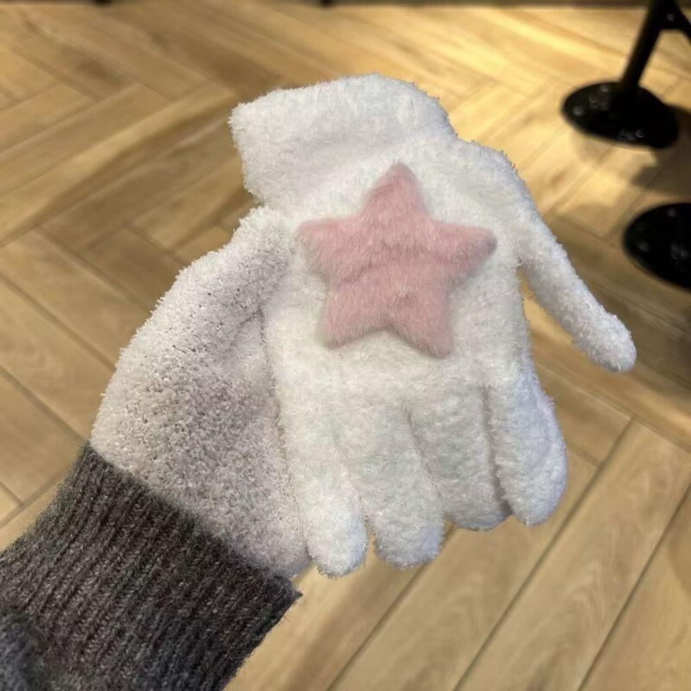 Coral velvet Coral Velvet Gloves Cycling Plush Gloves New Star Plush Gloves  Women