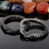 Pulsera Retro de acero inoxidable 316L con escamas de serpiente para hombre, brazalete Mannen de Metal fundido, joyería de hombre chulas, regalos de cumpleaños para novio