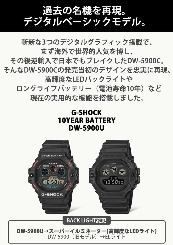 Watch Black [Casio] G-Shock DW-5900U-1JF Men's