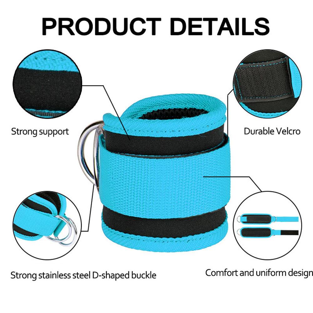 Ankle Straps Leg Strength Workouts Pulley izable Fit D-Ring Support Cuffs Athletic Exercises Fitness Home Gym Booty Workouts