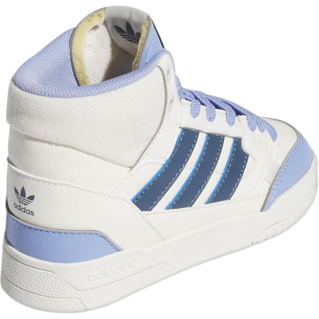 Adidas Originals Drop Step Se Synthetic Leather Elastic Lace Comfortable Versatile Non-Slip High-Top Kids Skate Shoes White Kids Skate Shoes IH2182