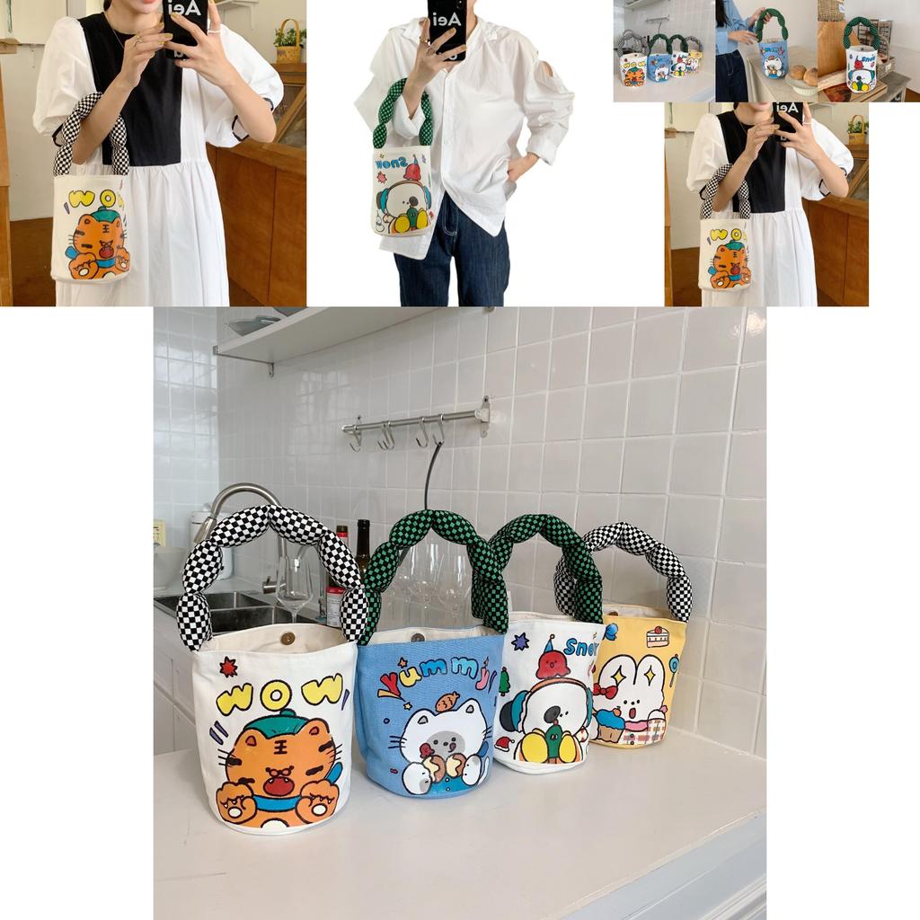 Cute Cartoon Tote Bag For Girls Featuring Snowman Design Ideal For Daily Use