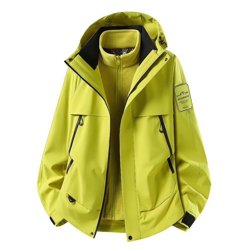 Unisex 2-Piece Outdoor Windproof Breathable Waterproof Hiking Jacket Set Winter Trekking Camping