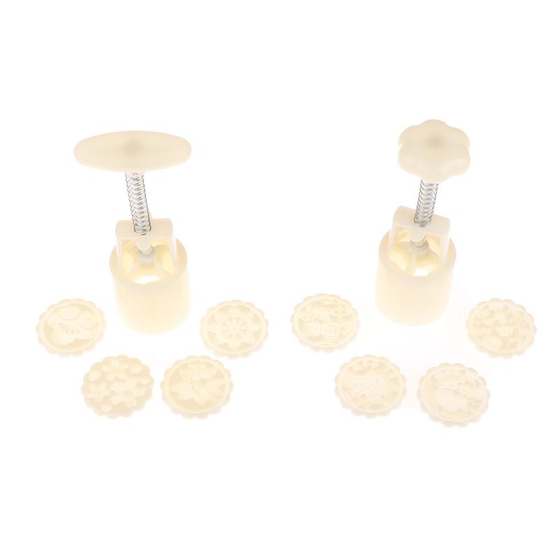 Mooncake Mold Flower Shape Mid-Autumn Festival Mold Plungers Pastry Fondant Decoration Tools
