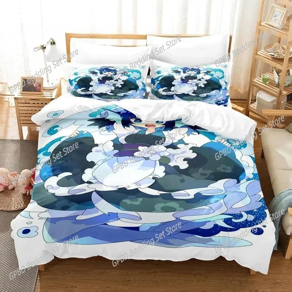 3D Print Anime Wakasagihime (Touhou) 3D Duvet Cover Bedding Set Comforter Linen Pillowcases Home Decor Single Double Twin King