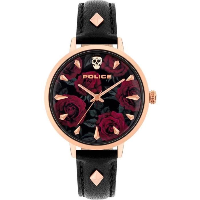Montre - POLICE - Miona PL.16034MSR/02 - Quartz - Cuir Noir - Étanche 3 Atm