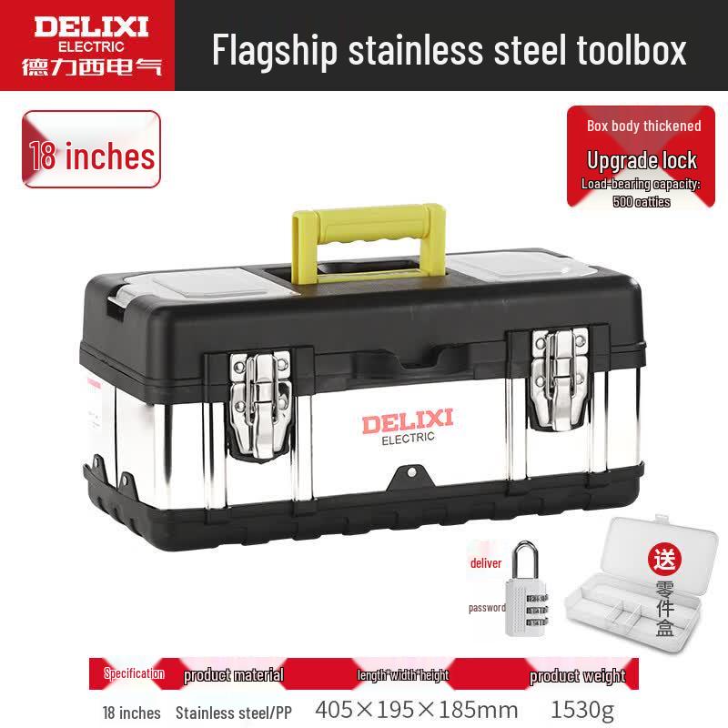 DELIXI Stainless Steel Portable Tool Box Set