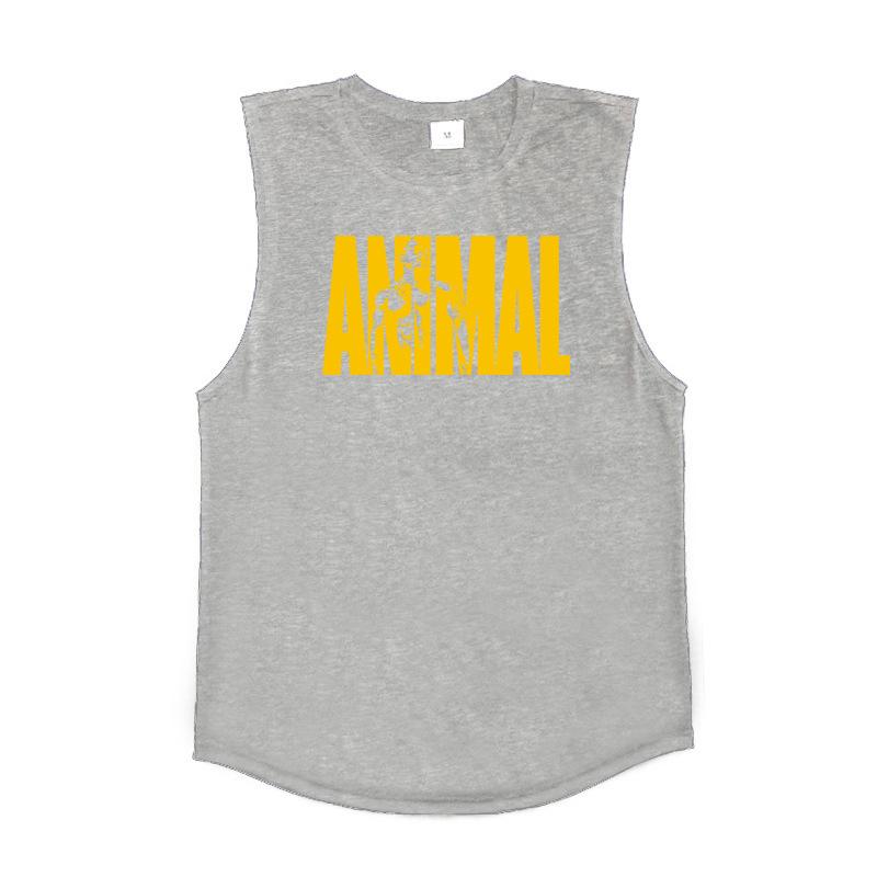 Nowa sportowa kamizelka męska luźna letnia czysta bawełna fitness i kulturystyka szybkoschnąca bez rękawów biała koszulka bazowa bez rękawów T-shirt