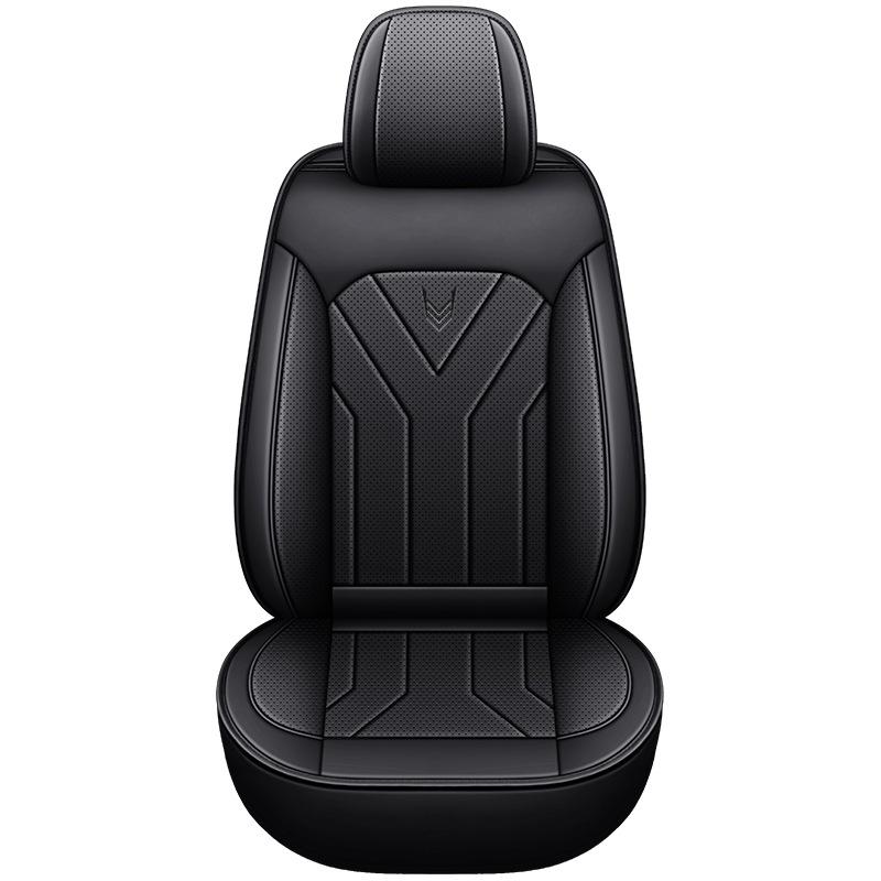 Universal Nappa Leather Car Seat Cushion and Cover - All-Season Full Surround Design
