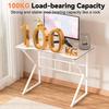 40 Inch Gaming Desk, Ergonomic Computer Desk with Large Carbon Fiber Desktop, Gamer Workstation PC Table for Home,