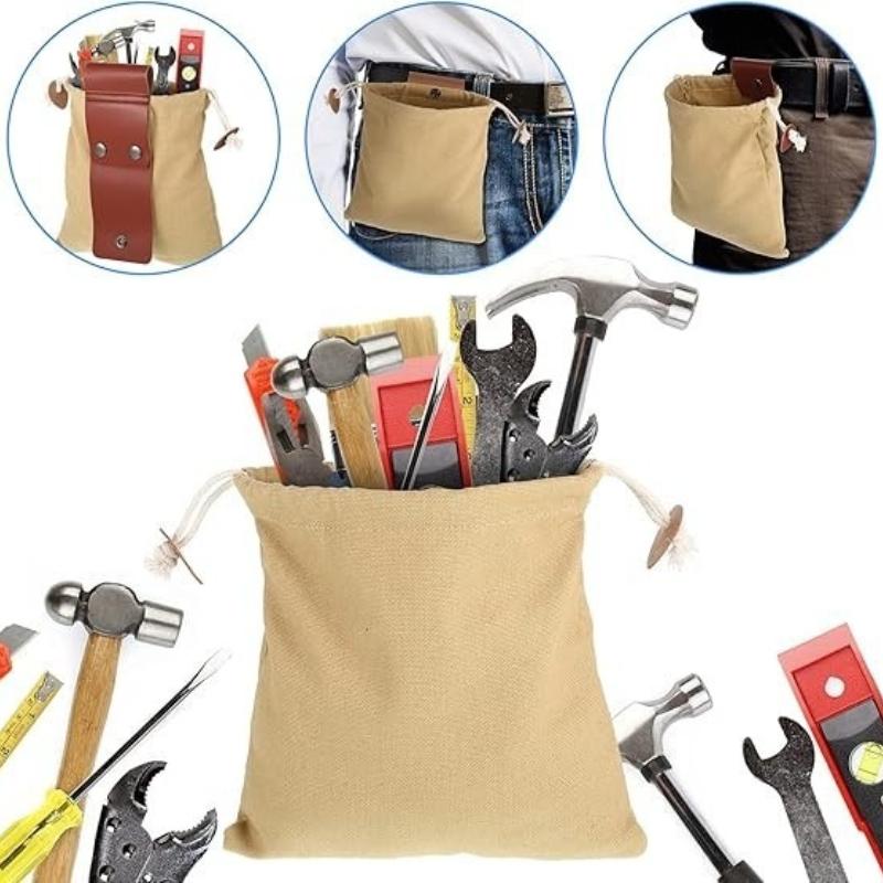 Outdoor Leather Foraging Case Bag Bushcraft Waist Pouch Hanging Tools Storage for Vegetable Fruit Garden Harvest Camping