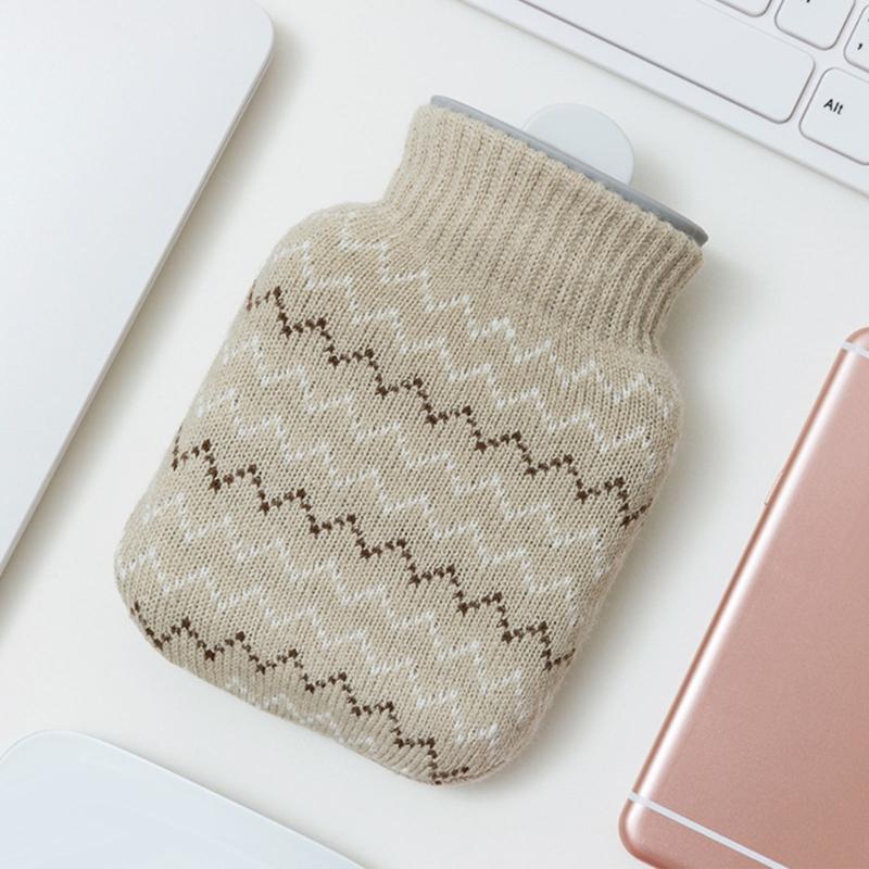 Mini Silicone Hot Water Bottle 300ml With Soft Cover Support Microwave Water Bottle Water Bag For Winter Use