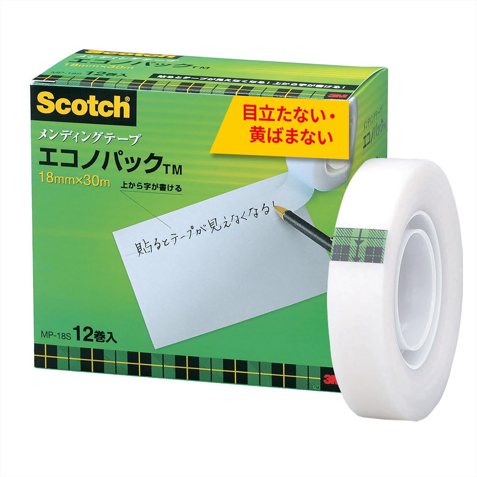

3M Scotch Tape Mending Tape 18mm x 30m Small Volume 12 Volumes MP-18S