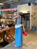 French Plaid Sleeveless Halter Vest with Irregular Puffy Hem for Women