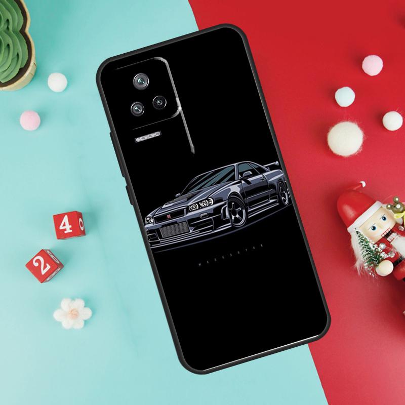 JDM Skyline Car Funda For Xiaomi 17 Pro Max 14 15 Ultra 13T 14T 15T Pro POCO F7 F5 F6 X3 X5 X6 X7 Pro Case