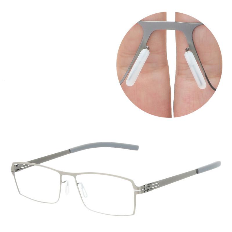 2024 Men Germany Screwless Glasses Frame Square Stainless Steel Eyeglasses 5085S Ultralight High Elasticity Business Spectacle