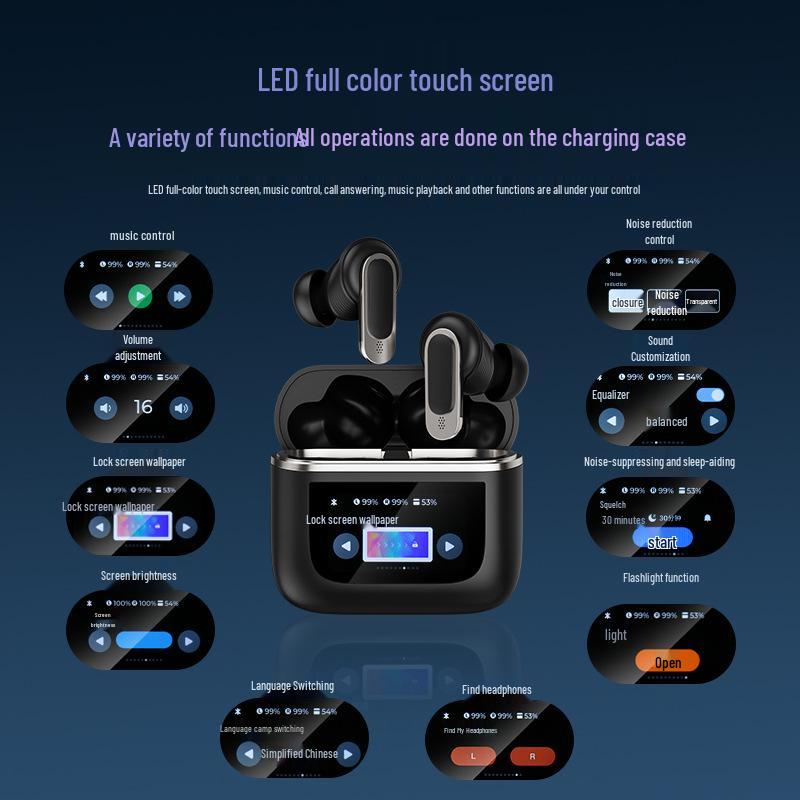 V8 Display A9pro Wireless Bluetooth In-Ear Headphones with AI Translation & Noise Cancelling A10ANC V20