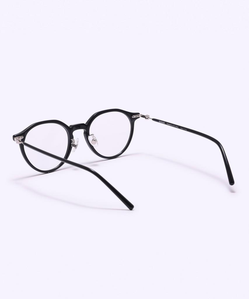 Alloaiweeo [Silverbite] Sbg7605 0909G Hd Acetate Ultra-Lightweight High-Density Acetate Black Panto Eyeglass Frame Blue Light Lens Selection