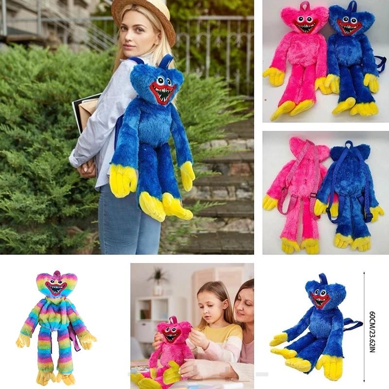 Poppy Playtime Plush Backpack Cute Cartoon Stuffed Toy School Bag For Kids