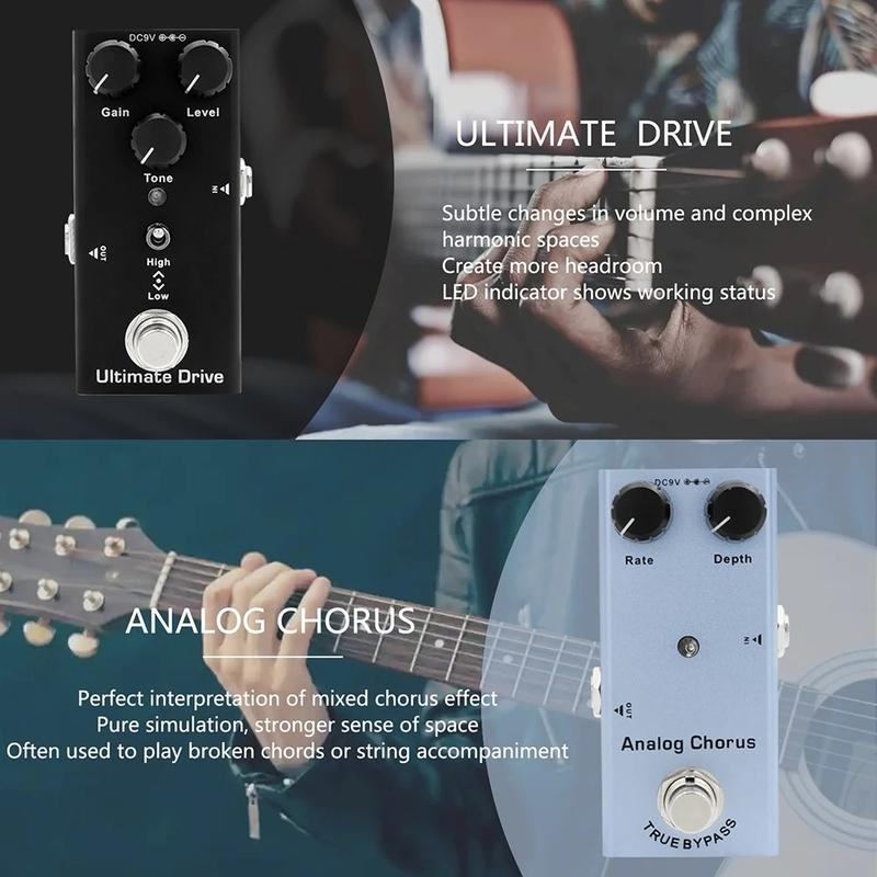 Electric Guitar Pedal Overdrive/ Distortion/Chorus/Delay/Tremolo Delay Looper Reverb True Bypass for Versatile Tones