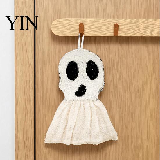 Soft Halloween Plush Toys Ghost Hanging Ornament, Cute Spooky Tabletop Indoor Party Ornaments Figurine, Holiday Atmosphere Props, Funny Supplies Decor