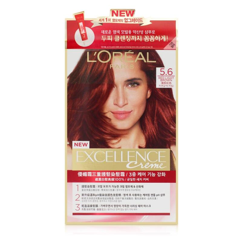 L Oréal Paris New Excellence Cream Dye 5.6 (Natural Brown Red)