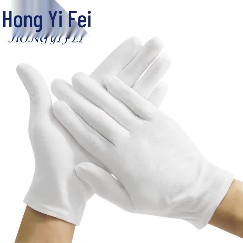 Перчатки этикета Hongyi Fei White Premium Thick XL (Extra Large & Long) белый